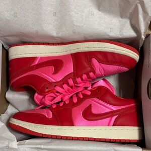 Women's Air Jordan 1 Low SE Pink and Red